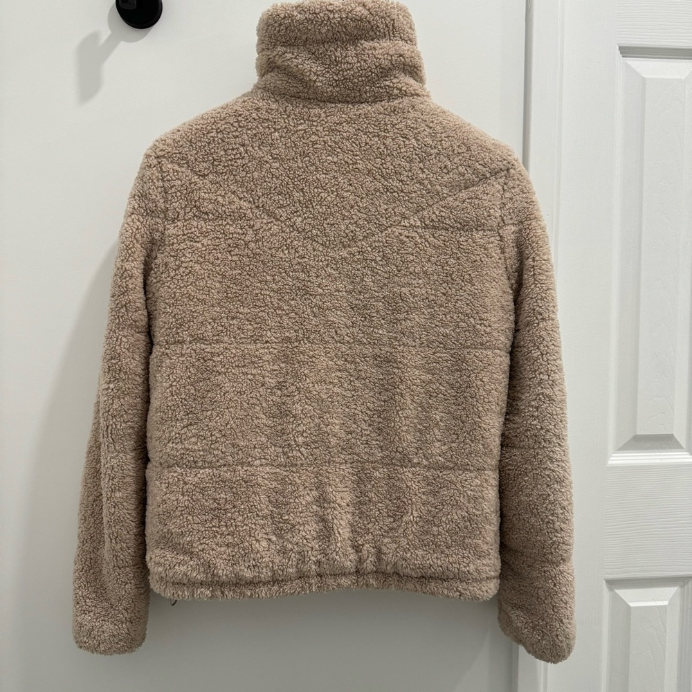 Lucky Brand Tan Teddy Zip Up Jacket - Size XS - Picture 7 of 15